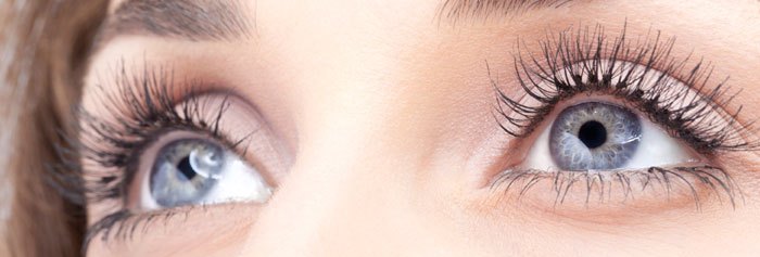 Female eyes looking up