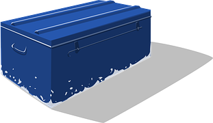 Blue cool box