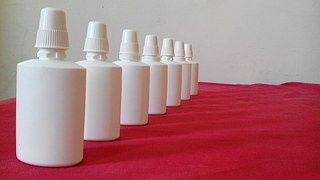 white medicine bottles