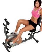 woman on stationary bike