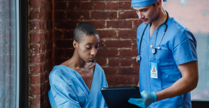 doctor talking to patient